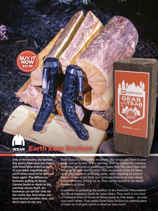 Awarded "Gear of the Year Award 2017" by 50 Campfires