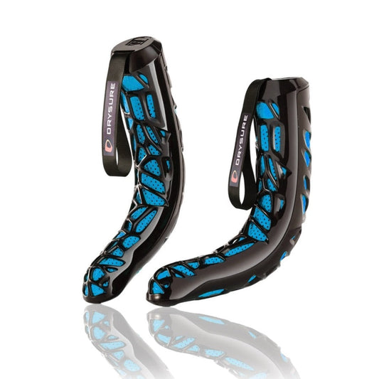 Black and blue drysure extreme boot dryers on white background