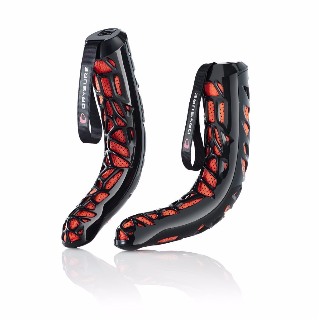 Black and red drysure extreme boot dryers on white background